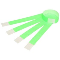 Rexel Tyvek Wrist Band Fluro Green Pk100