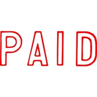 Xstamper Paid SelfInking Stamp 13x42mm Red