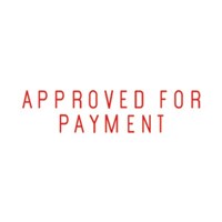 Shiny Stamp SEN1552 Pre Inked Approved For Payment Red