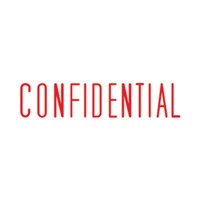 Shiny Stamp Pre Inked CONFIDENTIAL Red