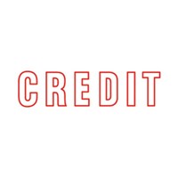 Shiny Stamp SEN0232 Pre Inked Credit Outline Red