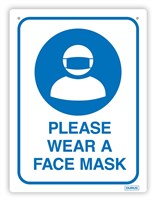 Durus Please Wear A Face Mask PP Wall Sign