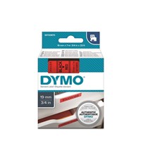 Dymo D1 Label Tape Black On Red 19mm x 7m Each