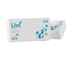 Livi 1415 Essentials Ultraslim 2 Ply Towel 150 Sheets Carton 16 64 per Pallet
