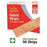 St Johns First Aids Strips Fabric 50 Pack