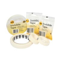Marbig 87281 Invisible Tape Clear 18mmx66m Roll 8 per Bundle