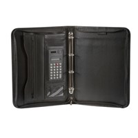 Spirax Compendium Zippered 4 Ring Binder with Handle Black