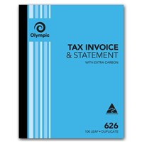 Olympic 626 Invoice  Statement Duplicate Book Blue 5 per Pack