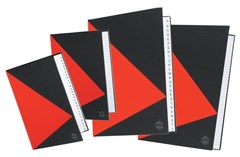 Marbig Note Book Index 200 Pages A4 Red and Black