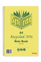 Spirax 810 Notebook 120 Pages Recycled A4 5 per Pack