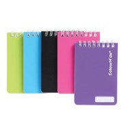 Colourhide Pocket Notebook 96 Pages Assorted 5 Pack