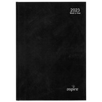 Aspire Commercial Diary Week to a View A4 Black