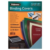 GBC Leathergrain Covers Wedgewood Blue A4 100 Pack