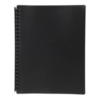 Marbig Display Book Refillable A4 20 Pocket Black 20 per Pack