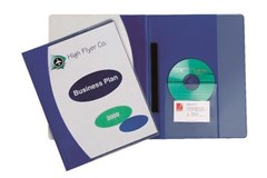 Marbig Premier Flat File A4 Clear Front Blue 10 per Pack