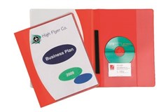 Marbig Premier Insert Flat File A4 Clear Front Red 10 per Pack