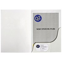 Marbig Presentation Folder A4 Gloss White 50 Pack