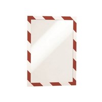 Durable 4944132 Sign Holder A4 Red White 2 Pack