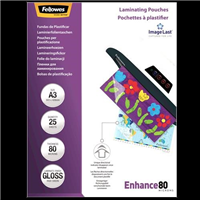 Fellowes Imagelast Laminating Pouches 80 Micron A3 25 Pack
