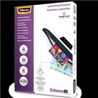 Fellowes Imagelast Laminating Pouches 80 Micron A5 100 Pack