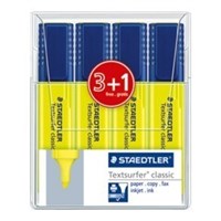 Textsurfer Refillable Highlighter Yellow 4 Pack