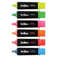 Artline Vivix Highlighter Assorted 6 Pack