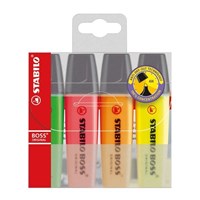 Stabilo Boss Highlighter Assorted 4 Wallet
