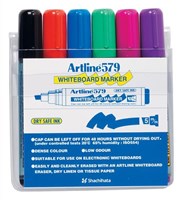 Artline 579 Whiteboard Marker Assorted Wallet 6
