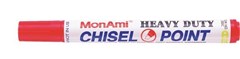 Mon Ami Permanent Marker Chisel Red Each 12 per Box