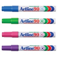 Artline 90 Permanent Markers Assorted Bright Colors 12 Box