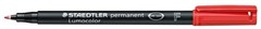 Staedtler Lumocolor 318 Permanent Markers Red 10 Box