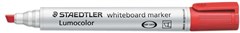 Staedtler 351 Lumocolor Whiteboard Marker Chisel Point Red 10 per Box