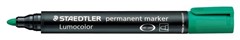 Staedtler 352 Lumocolor Permanent Marker Bullet Point Green 12 per Box