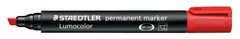 Staedtler 350 Lumocolor Permanent Marker Chisel Point Red 10 per Box