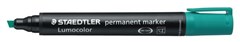 Staedtler 350 Lumocolor Permanent Marker Chisel Point Green 10 per Box