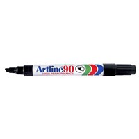 Artline 90 Permanent Marker Chisel Black 12 per Box