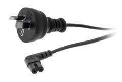 AC Lead Figure Eight IEC C7 Right Angle 2M Black