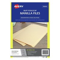 Avery Manilla Folder Buff Foolscap 20 Pack