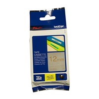 Brother TZeMQ934 Labelling Tape 12mmx5m Gold on Satin Silver
