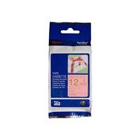 Brother TZeRE34 Labelling Tape 12mmx4m Gold on Pink