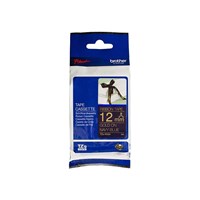 Brother TZeRN34 Labelling Tape 12mmx4m Gold on Navy Blue