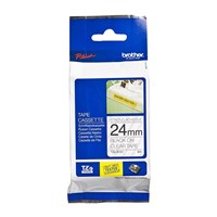 Brother TZES151 Strong Adhesive Tape 24mm Black on Clear