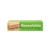 Biotuff Sandwich Zip Lock Bags 18 x 17cm 50 Micron Pack 30