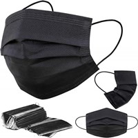 Werko Black Face Mask 3ply Pack 50