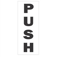 Sign Push Plastic