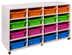 Visionchart Mobile Storage Trolley 16 Bay Trays Included  Mix Set 3