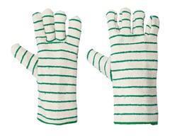 YSF FR Cotton Gloves Green Stripe Small Pair