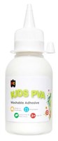 Educational Colours Kids Glue PVA Washable 125mL White