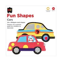 Educational Colours Fun Shapes Cars 24pc 225x225mm Hangsell