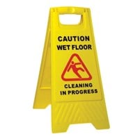 Sabco Caution Wet Floor Sign Yellow Each